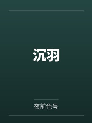 沉羽封面