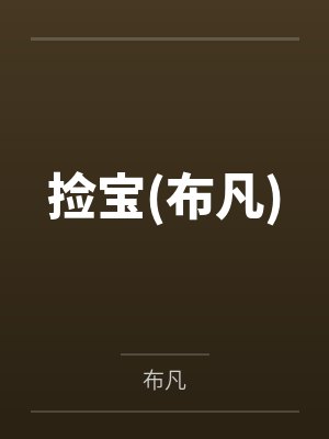 捡宝(布凡)封面